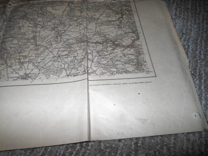 WW1 German Army Map – NIVELLES WAVER MONS CHARLEROI – BELGIUM 1916 – NICE! — image 5