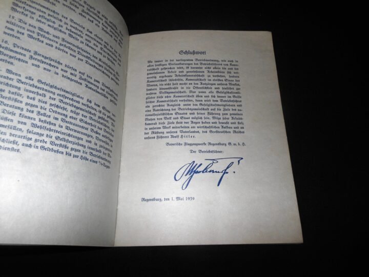 WW2 German Luftwaffe Messerschmitt Werksbücher – FACTORY WORKER HANDBOOKS – NICE — image 5