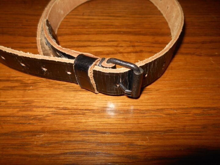 WW2 German Wehrmacht – LEATHER EQUIPMENT STRAP – POST-WAR – NICE! — image 3