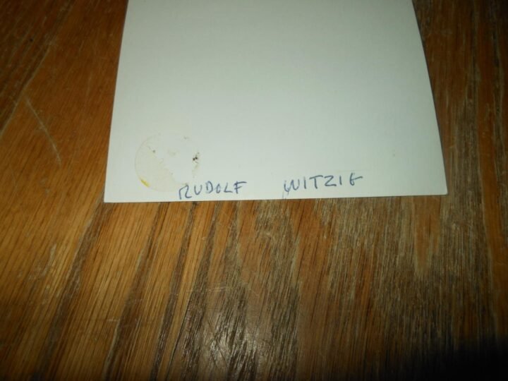 WW2 German Luftwaffe Fallschirmjaeger Autograph – MAJOR RUDOLF WITZIG – NICE! — image 2