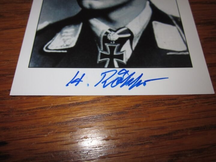 WW2 German Luftwaffe Autograph – HAUPTMANN HEINZ RÖKKER – NIGHT FIGHTER – NICE! — image 2