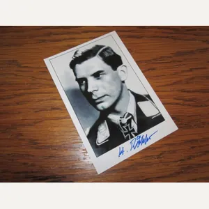 WW2 German Luftwaffe Autograph – HAUPTMANN HEINZ RÖKKER – NIGHT …