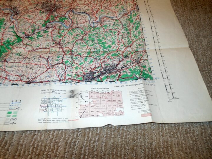 WW2 British War Office Army – 1:100,000 TOPOGRAPHICAL MAP – ESSEN – 1944 – NICE! — image 6