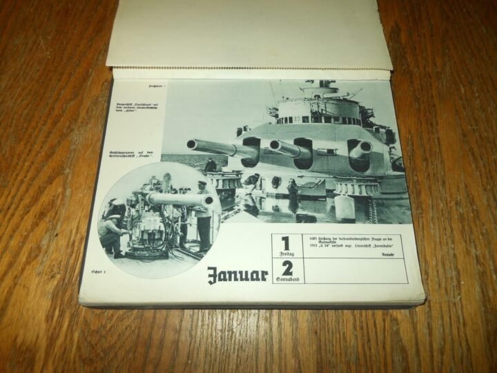 WW2 German Kriegsmarine Skagerrak Kalender 1937 – DESK CALENDAR – COMPLETE — image 3