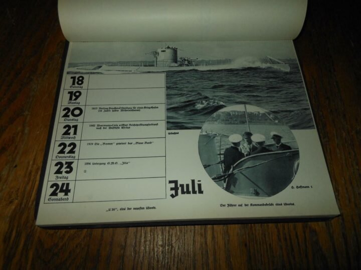WW2 German Kriegsmarine Skagerrak Kalender 1937 – DESK CALENDAR – COMPLETE — image 7
