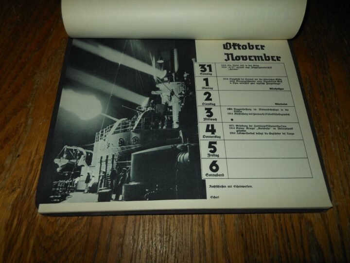 WW2 German Kriegsmarine Skagerrak Kalender 1937 – DESK CALENDAR – COMPLETE — image 9