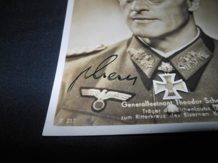 WW2 German Luftwaffe – GENERAL THEODOR SCHERER – WARTIME SIGNED POSTCARD — image 3