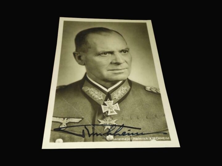 WW2 German Wehrmacht Autograph – GENERAL HEINRICH KIRCHHEIM – WARTIME SIGNATURE — image 2