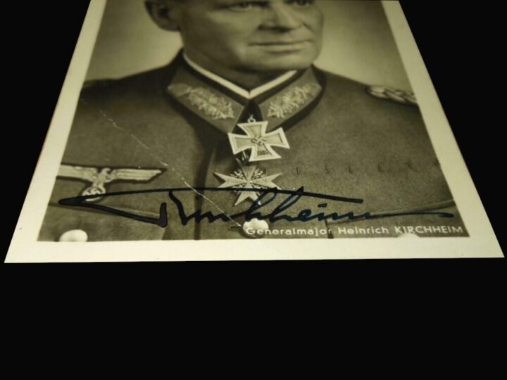 WW2 German Wehrmacht Autograph – GENERAL HEINRICH KIRCHHEIM – WARTIME SIGNATURE — image 3