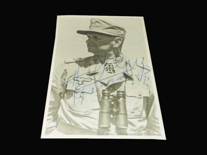 WW2 German Army Autograph – GENERAL HUBERT LANZ – POST-WAR SIGNATURE – NICE! — image 2