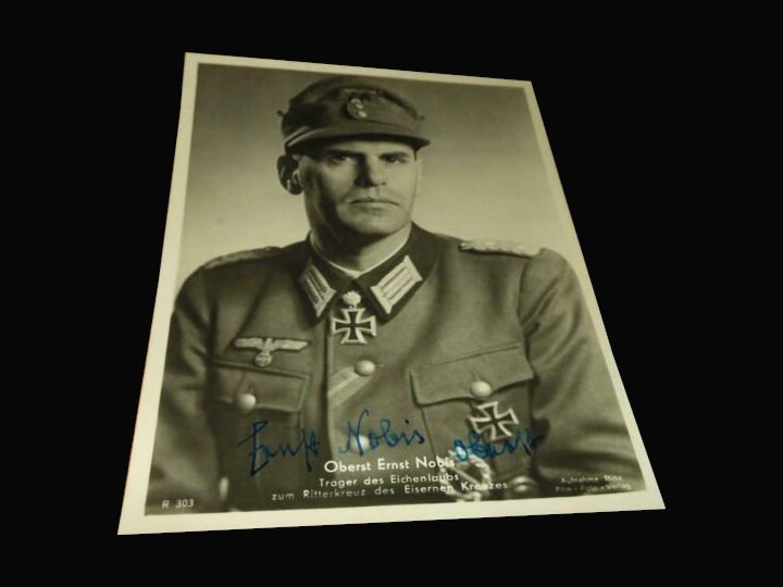 WW2 German Wehrmacht Autograph – OBERST ERNST NOBIS – WARTIME SIGNATURE — image 2