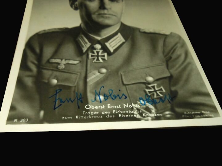 WW2 German Wehrmacht Autograph – OBERST ERNST NOBIS – WARTIME SIGNATURE — image 3