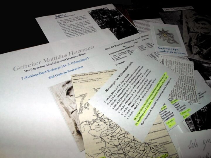 WW2 German Heer – AUTOGRAPHED PHOTO GROUPING – MATTHIAS HETZENAUER – POST WAR — image 3