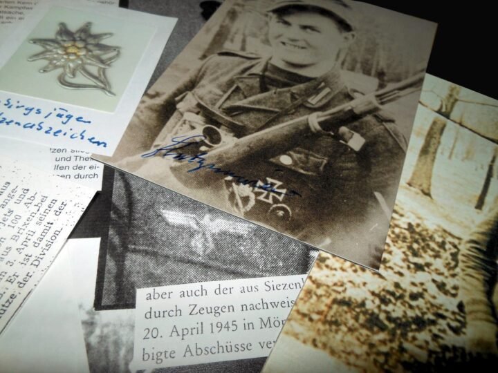 WW2 German Heer – AUTOGRAPHED PHOTO GROUPING – MATTHIAS HETZENAUER – POST WAR — image 4