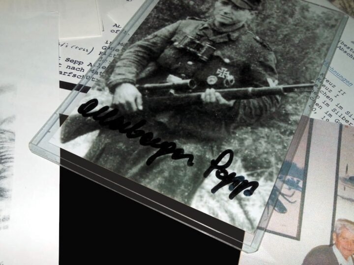 WW2 German Heer – AUTOGRAPHED PHOTO GROUPING – JOSEF ALERBERGER – POST WAR #4 — image 3