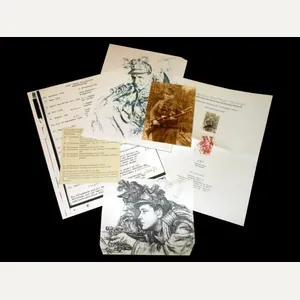 WW2 German Heer – AUTOGRAPHED PHOTO GROUPING – JOSEF ALERBERGER …