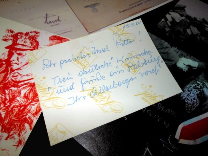 WW2 German Heer – AUTOGRAPHED PHOTO GROUPING – JOSEF ALERBERGER – POST WAR #2 — image 2