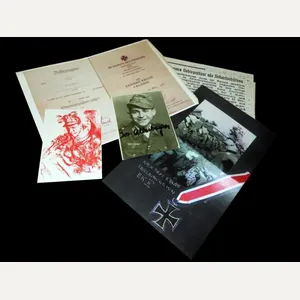 WW2 German Heer – AUTOGRAPHED PHOTO GROUPING – JOSEF ALERBERGER …