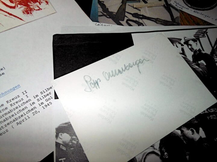 WW2 German Heer – AUTOGRAPHED PHOTO GROUPING – JOSEF ALERBERGER – POST WAR #1 — image 2