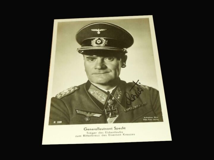 WW2 German Wehrmacht Autograph – GENERAL KARL-WILHELM SPECHTE – WARTIME SIGNED — image 2