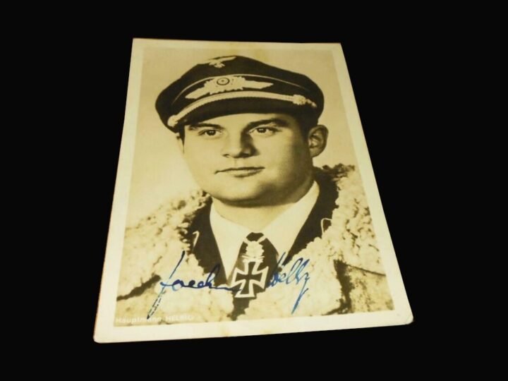 WW2 German Luftwaffe Autograph – OBERST JOACHIM HELBIG – WARTIME SIGNED – NICE! — image 3