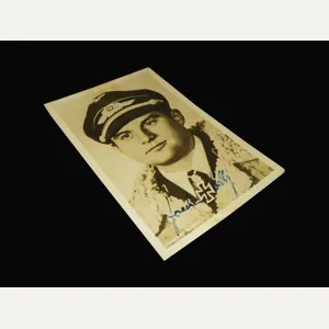 WW2 German Luftwaffe Autograph – OBERST JOACHIM HELBIG – WARTIME …