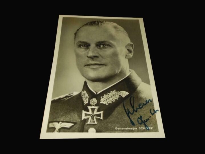 WW2 German Wehrmacht Autograph – GENERAL THEODOR SCHERER – WARTIME SIGNED – NICE — image 2