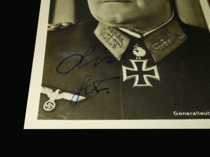 WW2 German Wehrmacht Autograph – GENERAL THEODOR SCHERER – WARTIME SIGNED – NICE — image 4