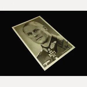 WW2 German Wehrmacht Autograph – GENERAL THEODOR SCHERER – WARTIME …