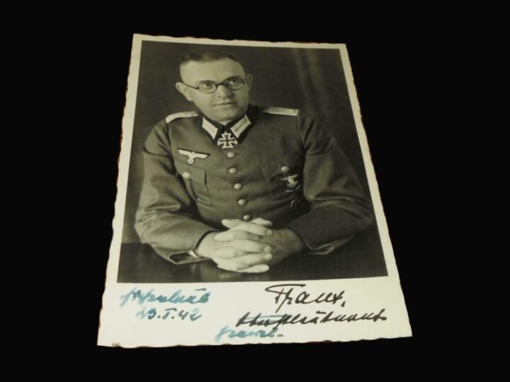 WW2 German Wehrmacht Autograph – GENERAL HANS TRAUT – WARTIME SIGNATURE – NICE! — image 2