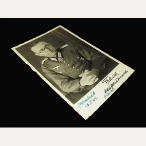 WW2 German Wehrmacht Autograph – GENERAL HANS TRAUT – WARTIME …