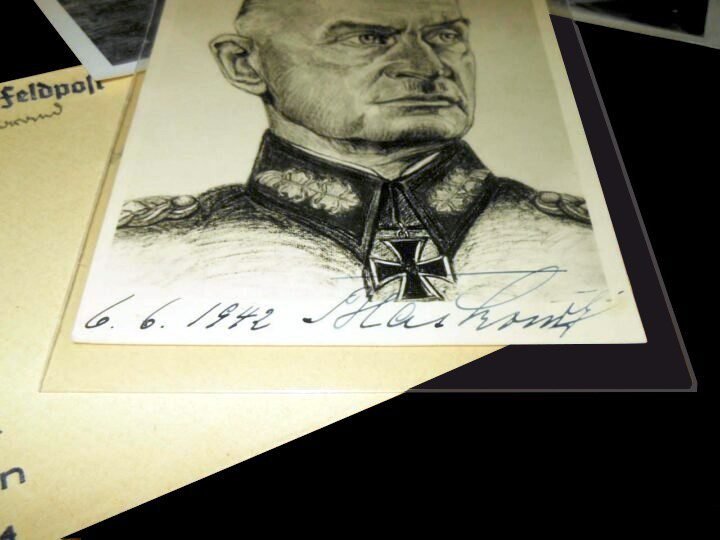 WW2 German Wehrmacht Autograph – GEN. JOHANNES BLASKOWITZ GROUP – WARTIME SIGNED — image 3