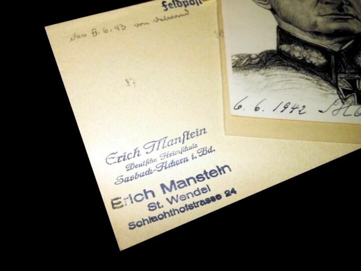 WW2 German Wehrmacht Autograph – GEN. JOHANNES BLASKOWITZ GROUP – WARTIME SIGNED — image 4