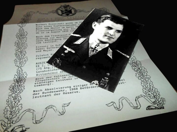 WW2 German Wehrmacht Panzer Autographs & Letter – NORBERT KUJACINSKI – NICE! — image 2