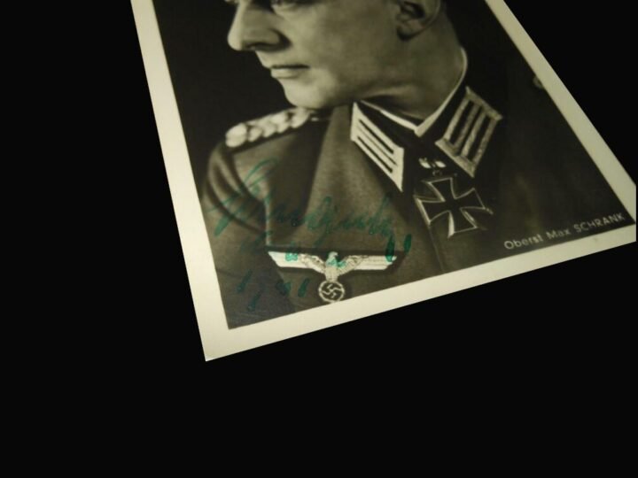WW2 German Wehrmacht Gebirgsjager – GEN. LT. MAX SCHRANK – WARTIME SIGNED – NICE — image 2