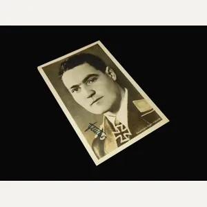 WW2 German Luftwaffe Autograph – HAUPTMANN ERWIN FISCHER – WARTIME …