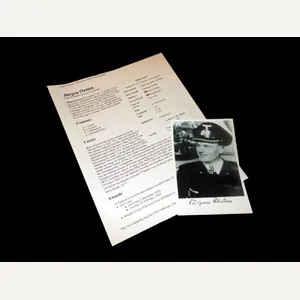 WW2 German Kriegsmarine Autographed Photo and Docs – JURGEN OESTEN …