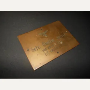 WW2 German Luftwaffe – BRASS MEMORIAL PLAQUE – KUNERT – …