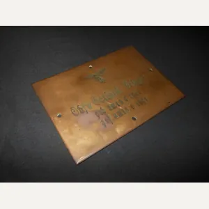 WW2 German Luftwaffe – BRASS MEMORIAL PLAQUE – SINGER – …