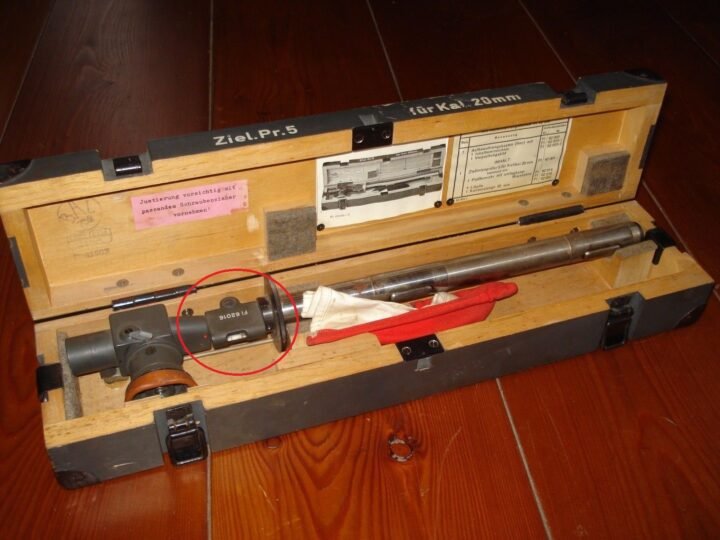 WW2 German Luftwaffe Aircraft Libelle – SPIRIT LEVEL FOR 20MM CANNON TOOL – NICE — image 5