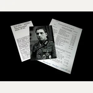 WW2 German Wehrmacht Autograph – OBERJAGER JOSEF PREIS – SIGNED …