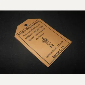 WW2 German Peek & Cloppenburg – UNIFORM TAILOR CLOTHING TAG …