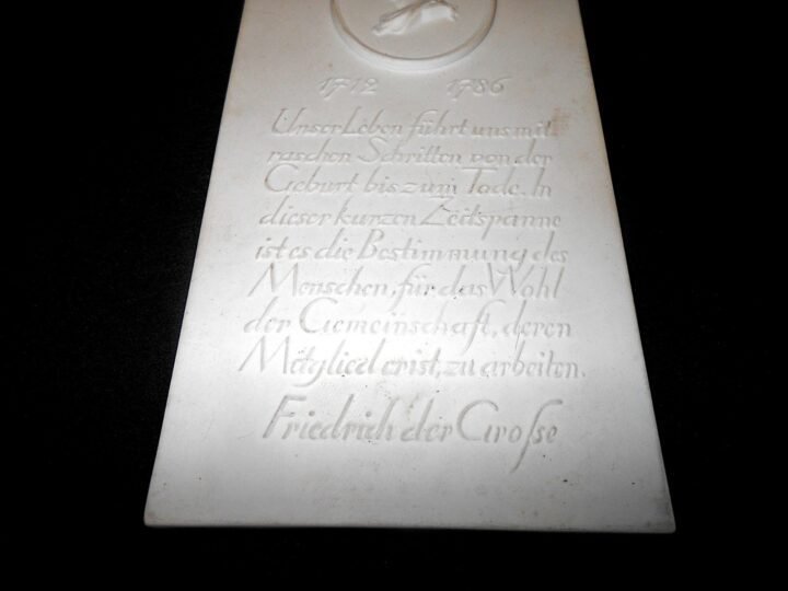 WW2 German Plaster Wandtafel Friedrich der Große – PLASTER PLAQUE – VERY NICE! — image 4