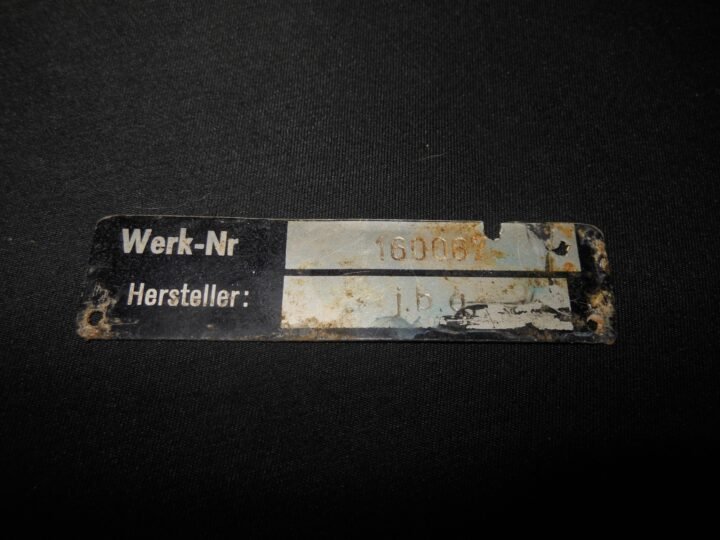 WW2 German Luftwaffe Aircraft Typenschild – MAIN DATA PLATE – Ju188 A2 – NICE! — image 2