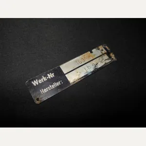 WW2 German Luftwaffe Aircraft Typenschild – MAIN DATA PLATE – …