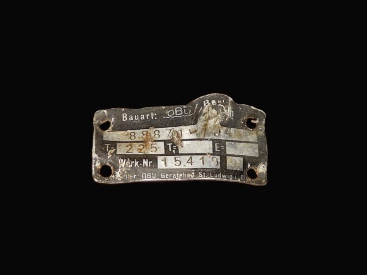 WW2 German Aircraft Typenschild – COMPONENT DATA PLATE – Ju88 A-G – NICE! — image 2