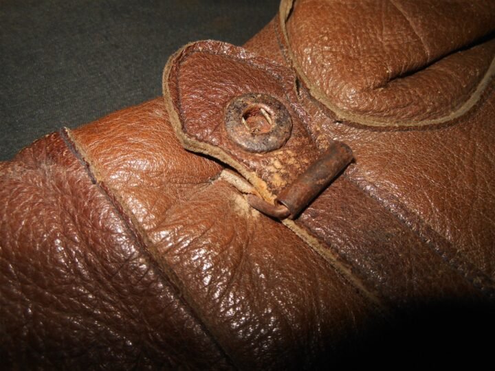 WW2 German Luftwaffe Fliegerhandschuhe – LEATHER PILOT GLOVES – GAUNTLET – NICE! — image 14