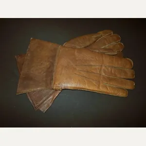 WW2 German Luftwaffe Fliegerhandschuhe – LEATHER PILOT GLOVES – GAUNTLET …