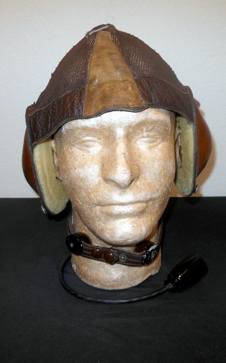 WW2 German Luftwaffe Netzkopfhaube – SUMMER PILOT FLIGHT HELMET – POST WAR! — image 2