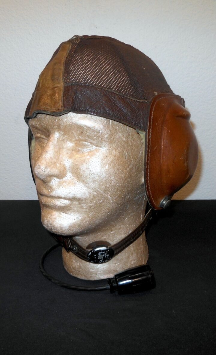 WW2 German Luftwaffe Netzkopfhaube – SUMMER PILOT FLIGHT HELMET – POST WAR! — image 3